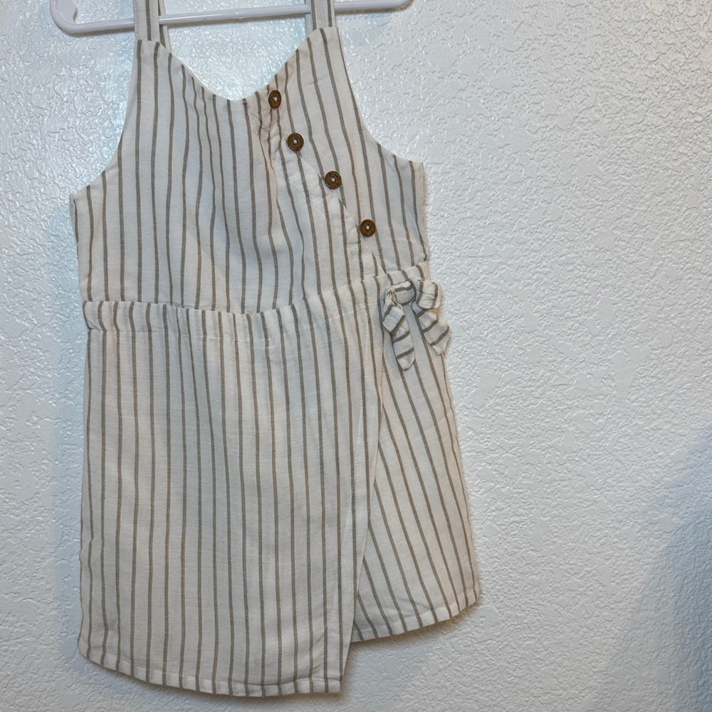 Marshalls Cream & Tan Striped Girls' Skort